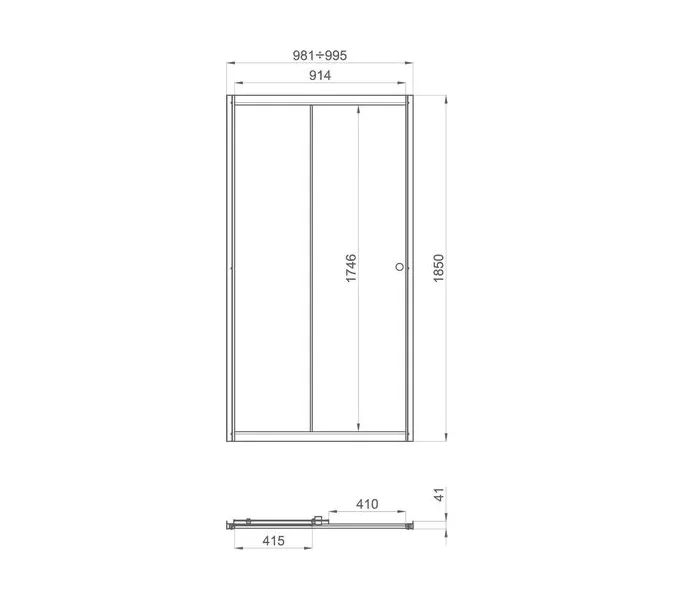 Душевая дверь в нишу Triton Слайд  прозрачное/полосы, Выбрать размер: 100, изображение 6