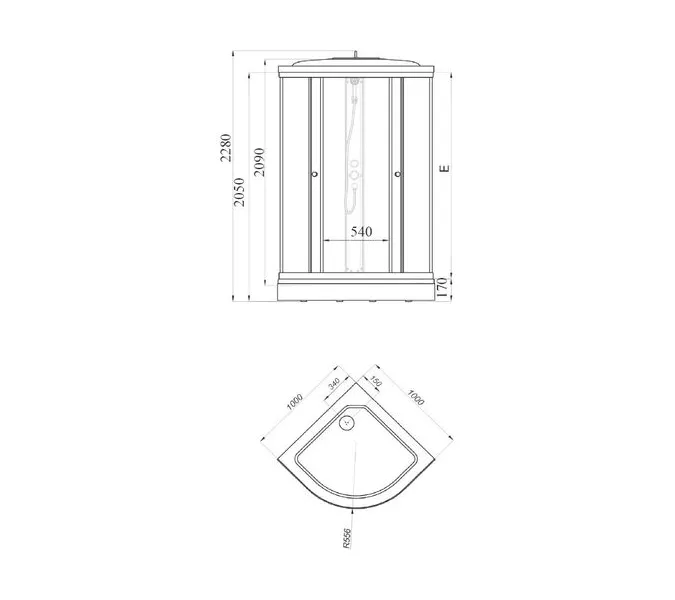 Душевая кабина Triton А ДН4 МОЗАИКА (низкий поддон), Цвет стекла: мозаика, Цвет профиля: Белый, Тип поддона: Низкий, Выбрать размер: 100х100, изображение 5