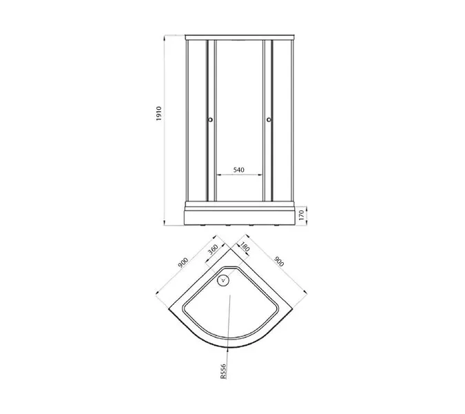 Душевое ограждение  Triton МОЗАИКА А (низкий поддон), Цвет стекла: мозаика, Тип поддона: Низкий, Выбрать размер: 90х90, изображение 7