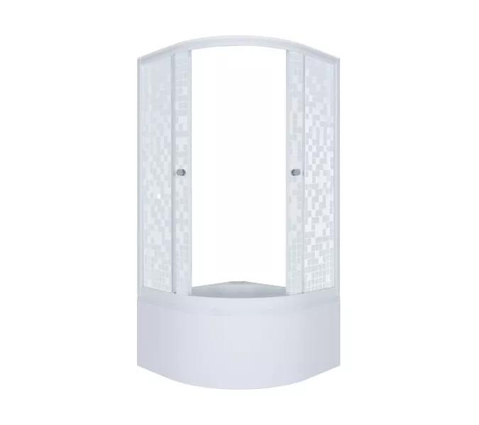 Душевое ограждение Triton МОЗАИКА Б (высокий поддон) 90х90, Цвет стекла: мозаика, Тип поддона: Высокий, Выбрать размер: 90х90