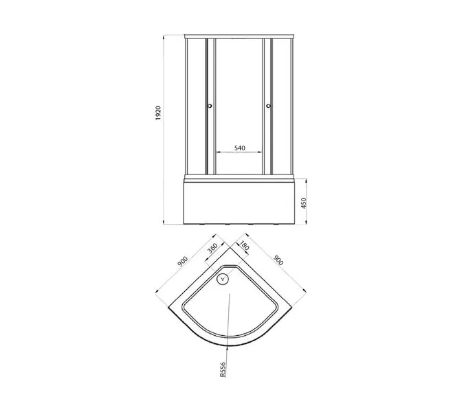 Душевое ограждение Triton МОЗАИКА Б (высокий поддон) 90х90, Цвет стекла: мозаика, Тип поддона: Высокий, Выбрать размер: 90х90, изображение 3