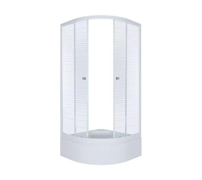 Душевое ограждение Triton ПОЛОСЫ  В (средний поддон), Цвет стекла: полосатое, Тип поддона: Средний, Выбрать размер: 100х100