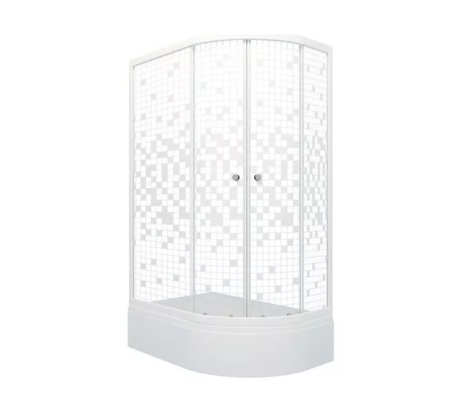 Душевое ограждение  Triton КОРАЛЛ  R/L  120х80 ( В- средний поддон), Цвет профиля: Белый, Тип поддона: Средний, Ориентация: левая, изображение 4