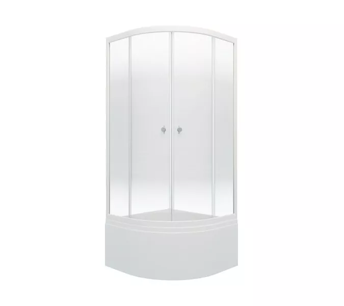 Душевое ограждение  Triton ЛАЙТ Б (высокий поддон) 90х90, Цвет стекла: с рисунком, Цвет профиля: Белый, Тип поддона: Высокий, Выбрать размер: 90х90, изображение 3