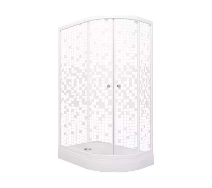 Душевое ограждение  Triton КОРАЛЛ  R/L 120х80 ( А- низкий поддон), Цвет профиля: Белый, Тип поддона: Низкий, Ориентация: левая, изображение 4