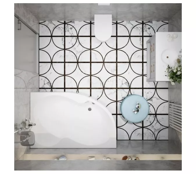 Ванна акриловая Triton Мари 170х110 левая / правая, Ориентация: левая, изображение 4