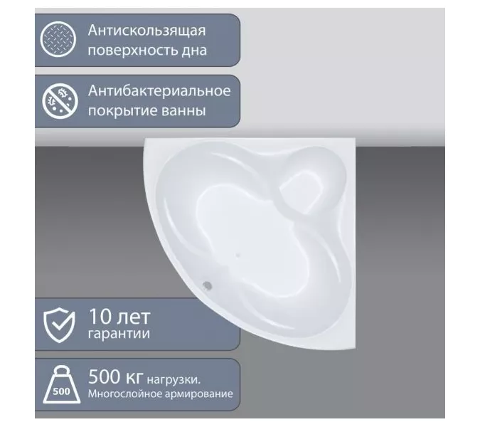 Ванна акриловая Triton Сабина 160х160, изображение 2