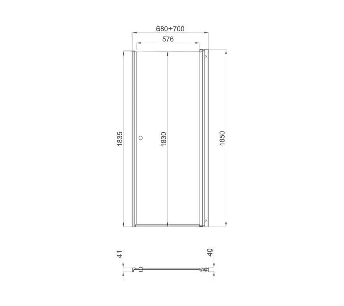 Душевая дверь в нишу Triton Уно прозрачное стекло, распашная, Выбрать размер: 70, изображение 6