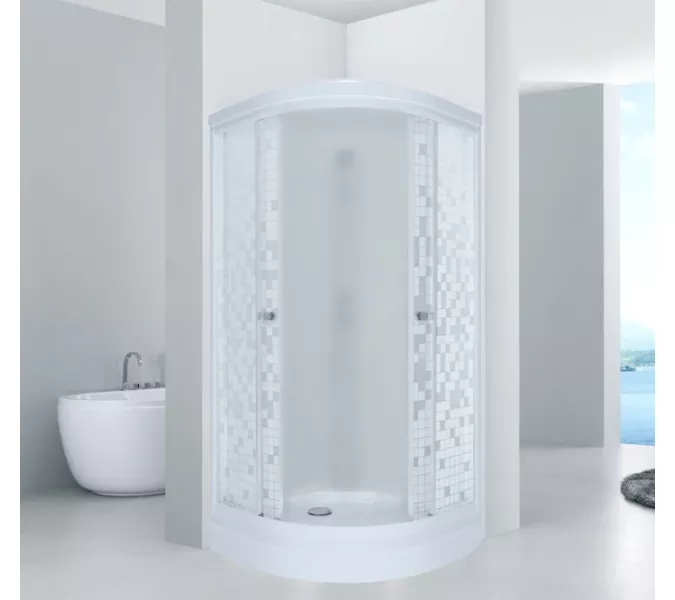 Душевое ограждение  Triton МОЗАИКА А (низкий поддон), Цвет стекла: мозаика, Тип поддона: Низкий, Выбрать размер: 100х100, изображение 5