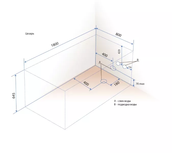 Ванна акриловая Triton Цезарь 180х80, Персей 190х90, Выбрать размер: 180*80, изображение 8