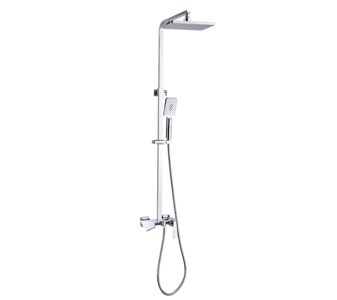 Душевая стойка ACWEN  1901A с изливом, хром, Выбрать цвет: глянцевый хром