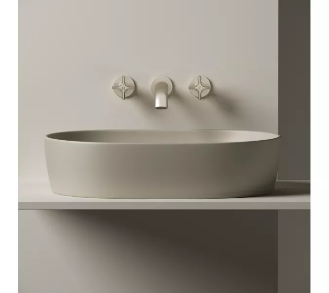 Умывальник чаша накладная овальная (цвет Капучино Матовый) Element 600*415*135мм, изображение 3