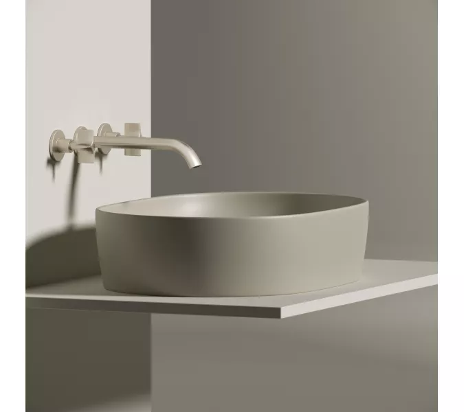 Умывальник чаша накладная овальная (цвет Капучино Матовый) Element 600*415*135мм, изображение 5