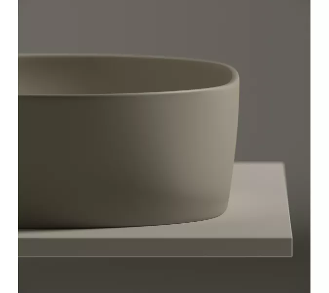 Умывальник чаша накладная овальная (цвет Капучино Матовый) Element 600*415*135мм, изображение 6