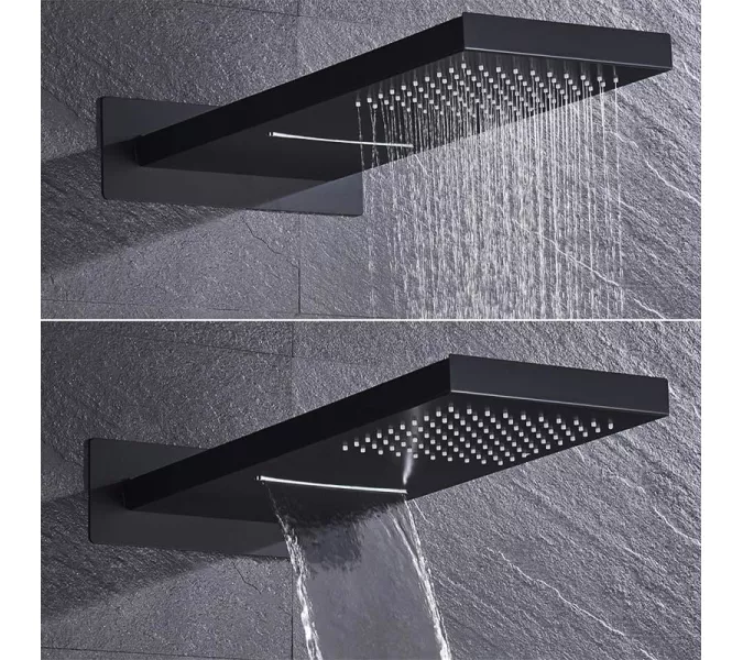 Душевая система ACWEN 6602B скрытого монтажа, Выбрать цвет: Чёрный, изображение 3