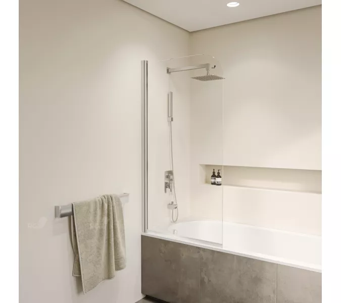 Шторка на ванну RGW SC-109, Цвет стекла: прозрачное, Цвет профиля (вариация): Хром, Выбрать размер: 70, изображение 8