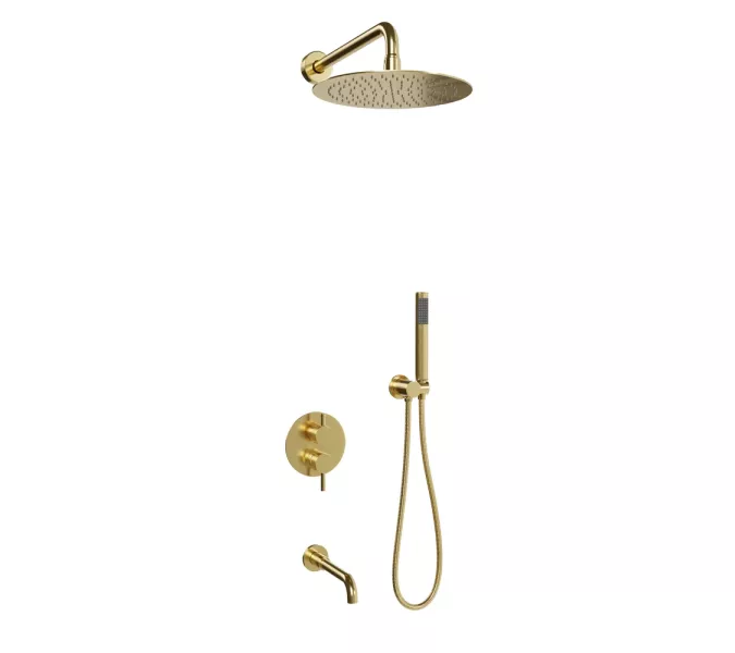 Душевая система встраиваемая RGW SP-55G, Выбрать цвет: Золото, изображение 10