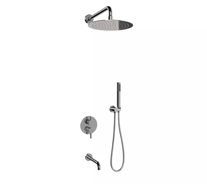 Душевая система встраиваемая RGW SP-55, Выбрать цвет: Хром, изображение 12