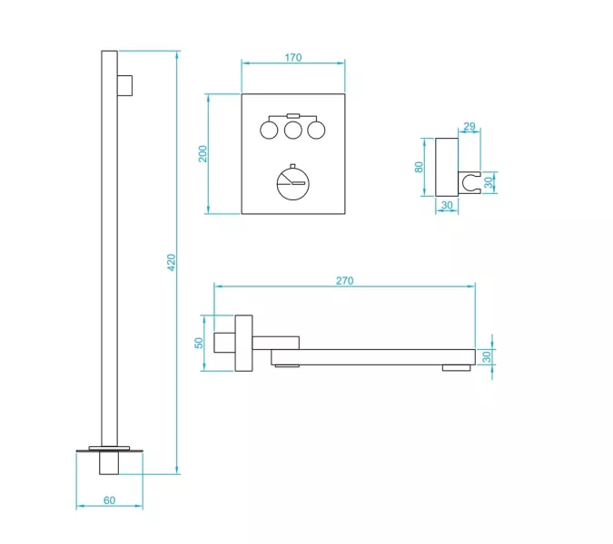 Душевая система встраиваемая RGW SP-370B, изображение 12