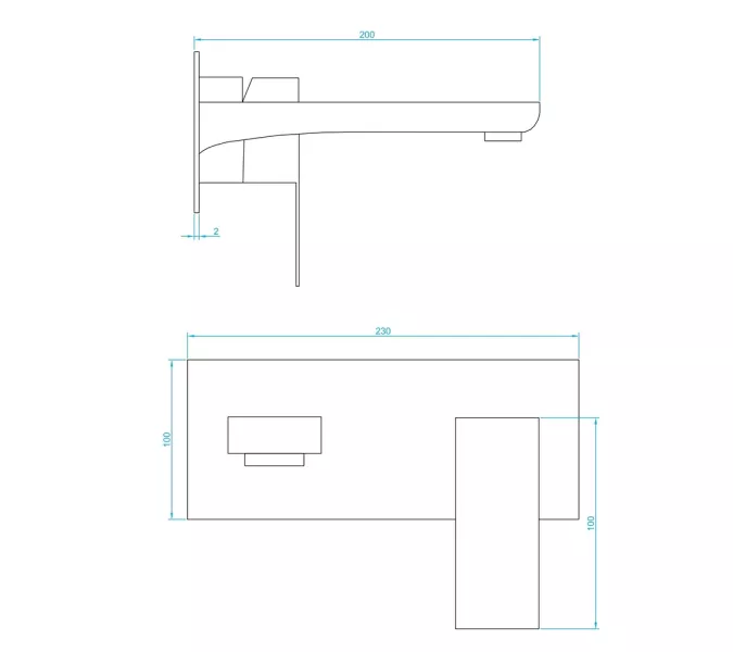 Смеситель встраиваемый с изливом RGW SP-46B, Цвет профиля: Черный, изображение 4
