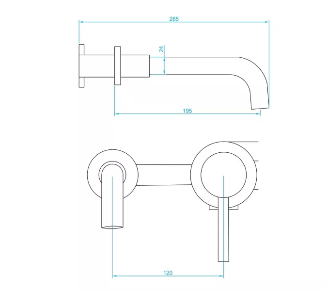 Смеситель встраиваемый с изливом RGW SP-47B, Цвет профиля: Черный, изображение 4