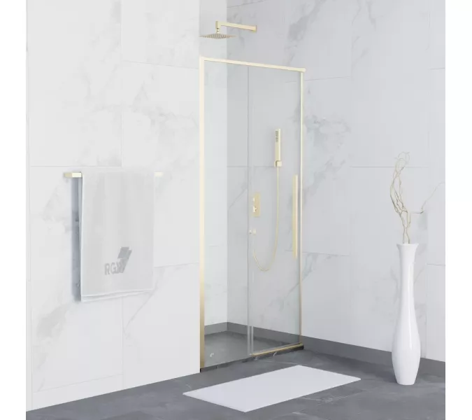 Душевая дверь RGW SV-12G, Цвет стекла: прозрачное, Цвет профиля (вариация): Золото, Выбрать размер: 150