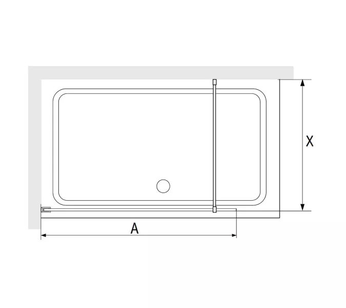 Душевая перегородка RGW WA-12G, Цвет стекла: прозрачное, Цвет профиля (вариация): Золотой, Выбрать размер: 900, изображение 4