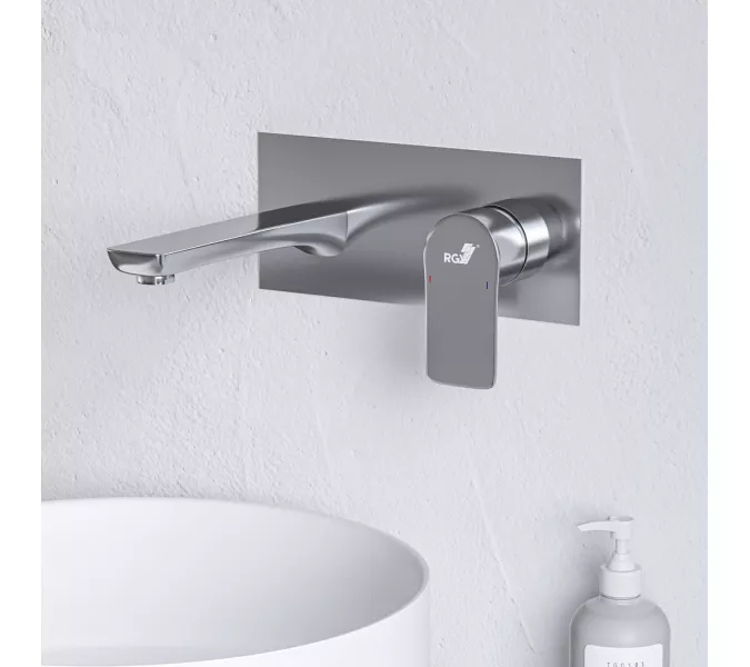 Смеситель встраиваемый с изливом RGW SP-46, Цвет профиля: Хром