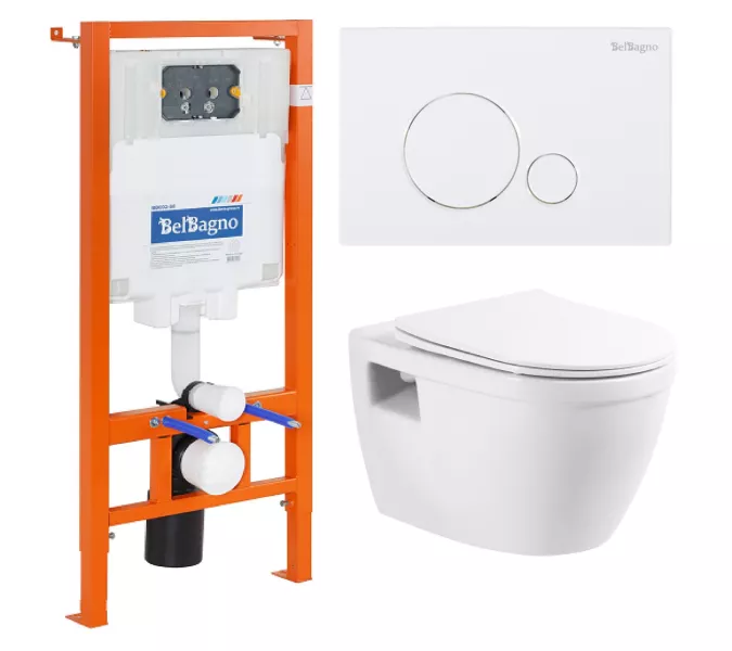 Комплект 3 в 1 BelBagno BB070CHR/SC/BB002-80/BB014-SR-BIANCO