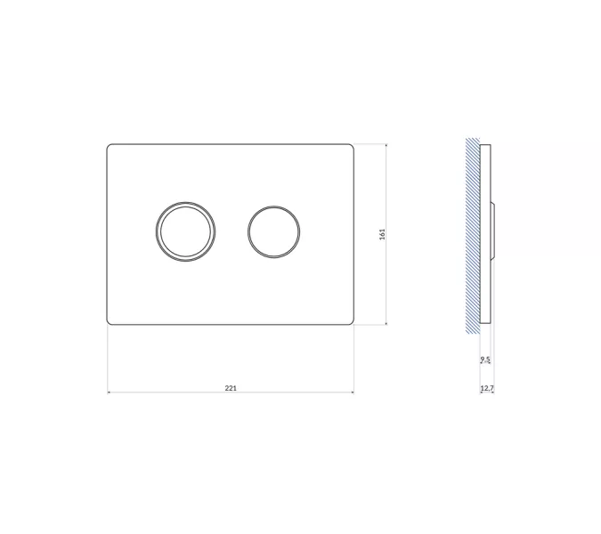 КНОПКА ACCENTO CIRCLE ПНЕВМАТИЧЕСКАЯ, изображение 3