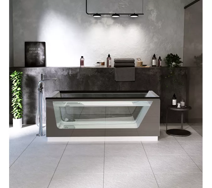 Ванна AIMA NEO  2 стекла, Выбрать цвет: матовый серый, Выбрать размер: 170х75, изображение 3