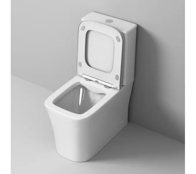 Унитаз Classic GR-4467S напольный безободковый с тонкой крышкой, изображение 4