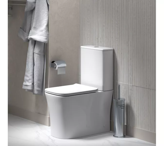 Унитаз Classic GR-4467S напольный безободковый с тонкой крышкой, изображение 5