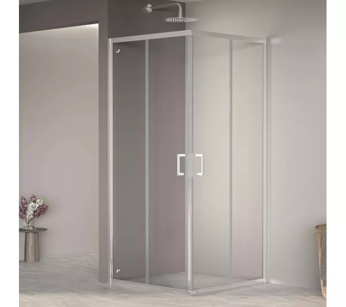 Душевой уголок RGW PA-030, Цвет стекла: прозрачное, Цвет профиля (вариация): Хром, Выбрать размер: 80х80