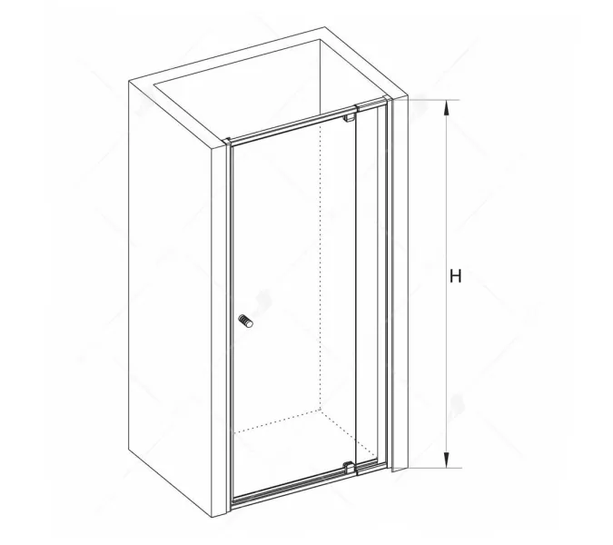 Душевая дверь RGW PA-02B NEW, Цвет стекла: прозрачное, Цвет профиля (вариация): Черный, Выбрать размер: 80, изображение 4