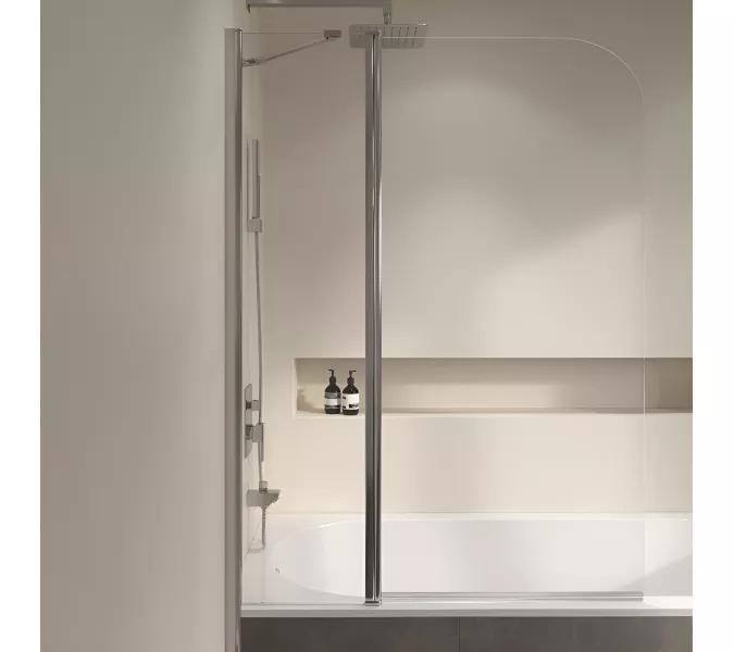 Шторка на ванну RGW SC-011, Цвет стекла: прозрачное, Цвет профиля (вариация): Хром, Выбрать размер: 110