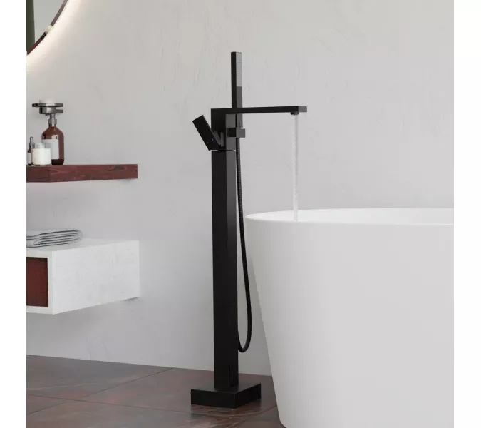 Смеситель напольный RGW SP-350B, Цвет профиля (вариация): Черный