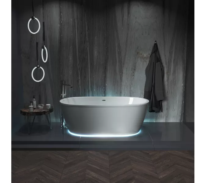 Ванна AIMA "TONDO" 174*80 с подсветкой/без подсветки, Внешний вид: С подсветкой