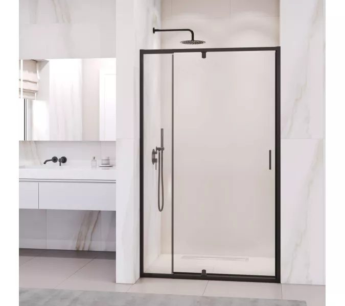 Душевая дверь RGW PA-008B, Цвет стекла: прозрачное, Цвет профиля: Черный, Выбрать размер: 100