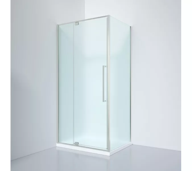 Душевое ограждение Black&White S812 CF, Цвет стекла: матовое, Цвет профиля: Хром, Выбрать размер: 100х100