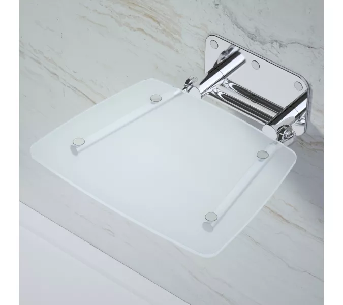 Сиденье складное настенное Black&White SN-0883C (130x390x387), изображение 2