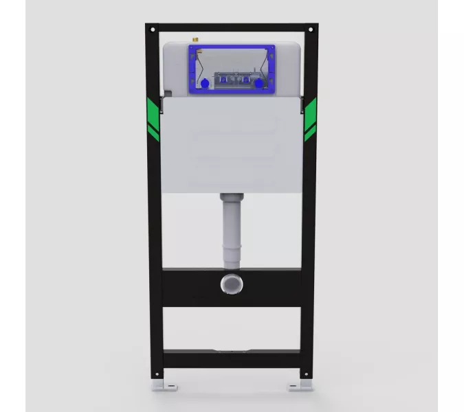 Инсталляция Black&White WI -0900 для подвесных унитазов без кнопки, изображение 2