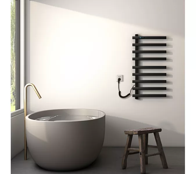 Полотенцесушитель N-355В-I Matt Black /White, Выбрать цвет: Чёрный, изображение 2