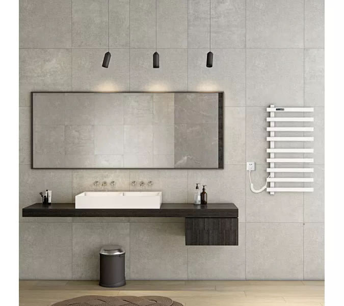 Полотенцесушитель N-355В-I Matt Black /White, Выбрать цвет: белый , изображение 3