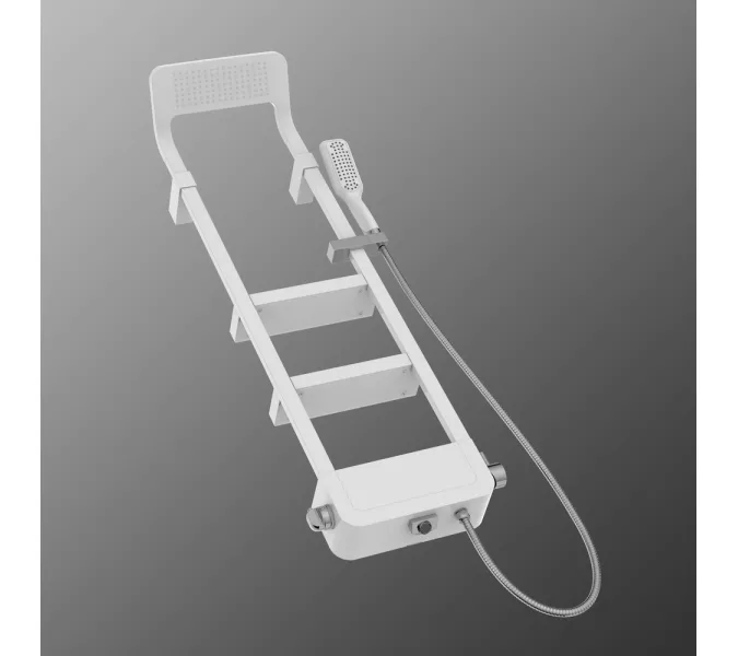 Душевая панель Black&White  W1210 Shine White (1300х405x230), изображение 4