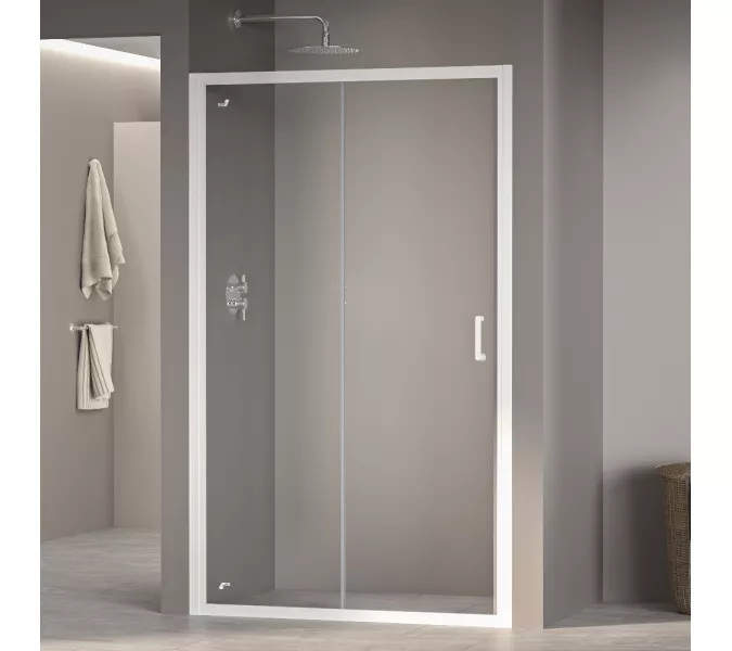 Душевая дверь RGW PA-14W, Цвет стекла: прозрачное, Цвет профиля: Белый, Выбрать размер: 120