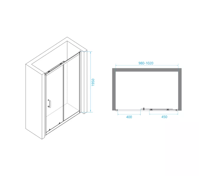 Душевая дверь RGW PA-14W, Цвет стекла: прозрачное, Цвет профиля: Белый, Выбрать размер: 120, изображение 2