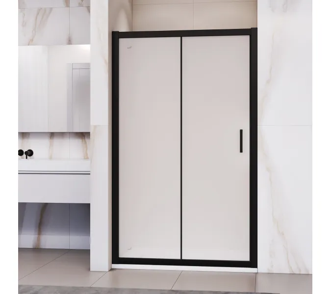 Душевая дверь RGW PA-016B, Цвет стекла: матовое, Цвет профиля (вариация): Черный, Выбрать размер: 120