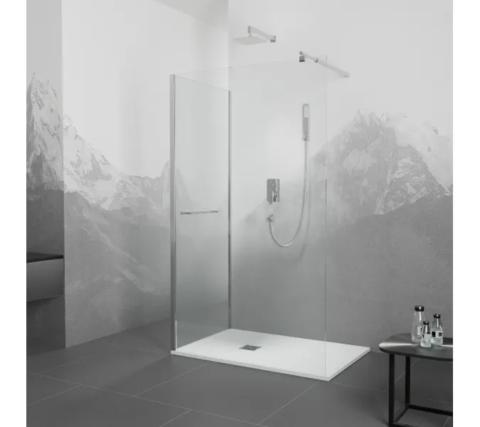 Душевой уголок RGW WA-005-1 (WA-002+Z-060-2), Цвет стекла: прозрачное, Цвет профиля (вариация): Хром, Выбрать размер: 700*1000