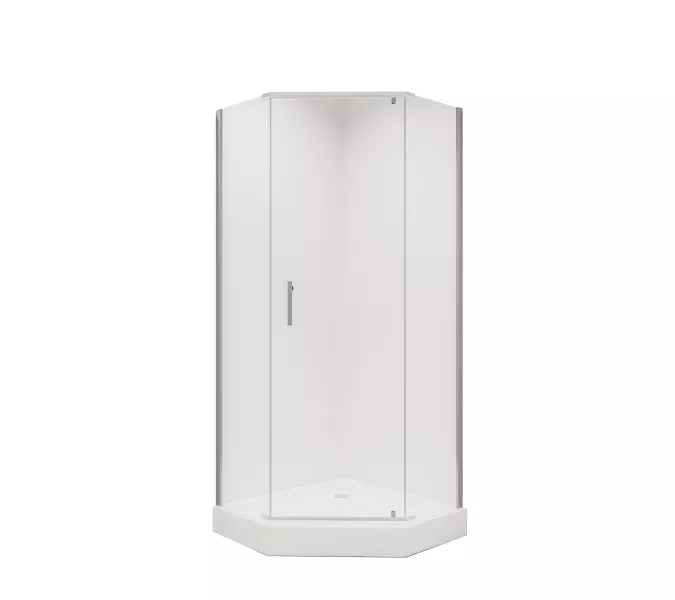 Душевое  ограждение  NG-6605-08  трапеция, дверь распашная, без поддона 90*90, изображение 2